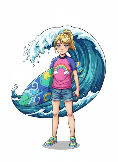 Ashley's Surfer Adventures 🌊 - Webtoon Anime