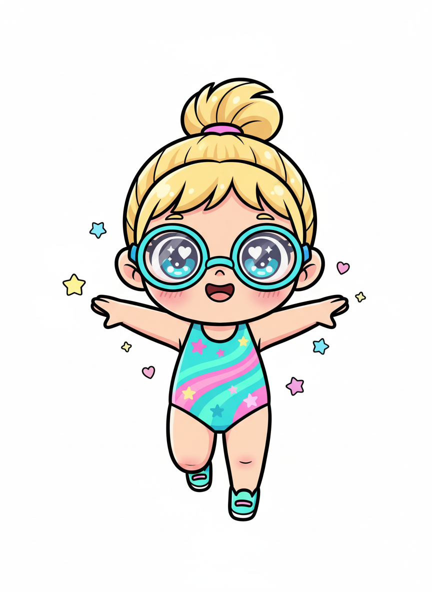 Ashley the Aqua Star - Kawaii Cute
