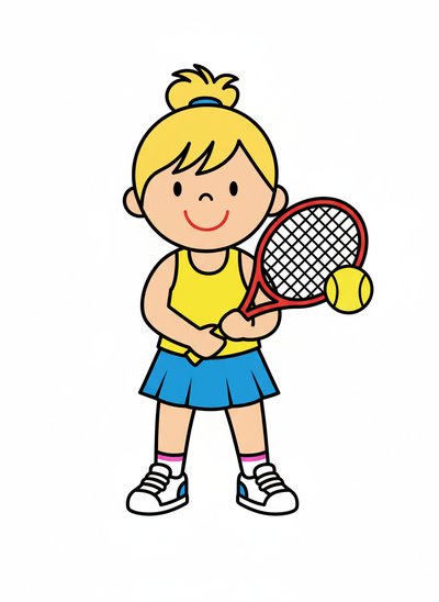 🎾 Ashley's Tennis Adventures - Preschool Simple