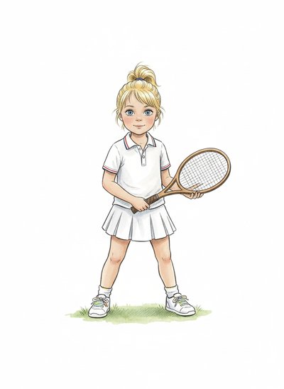 🎾 Ashley's Tennis Adventures - Gentle Pencil