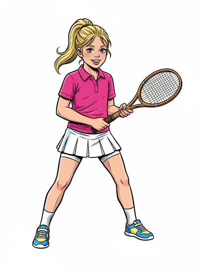 🎾 Ashley's Tennis Adventures - Comic Book