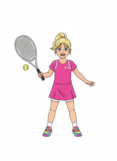 🎾 Ashley's Tennis Adventures - Minimalist