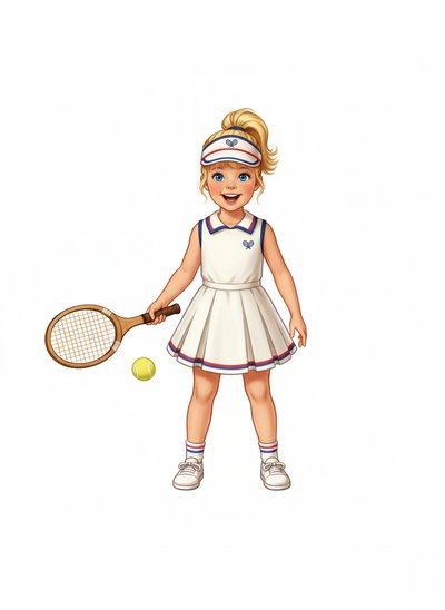 🎾 Ashley's Tennis Adventures - Vintage Storybook