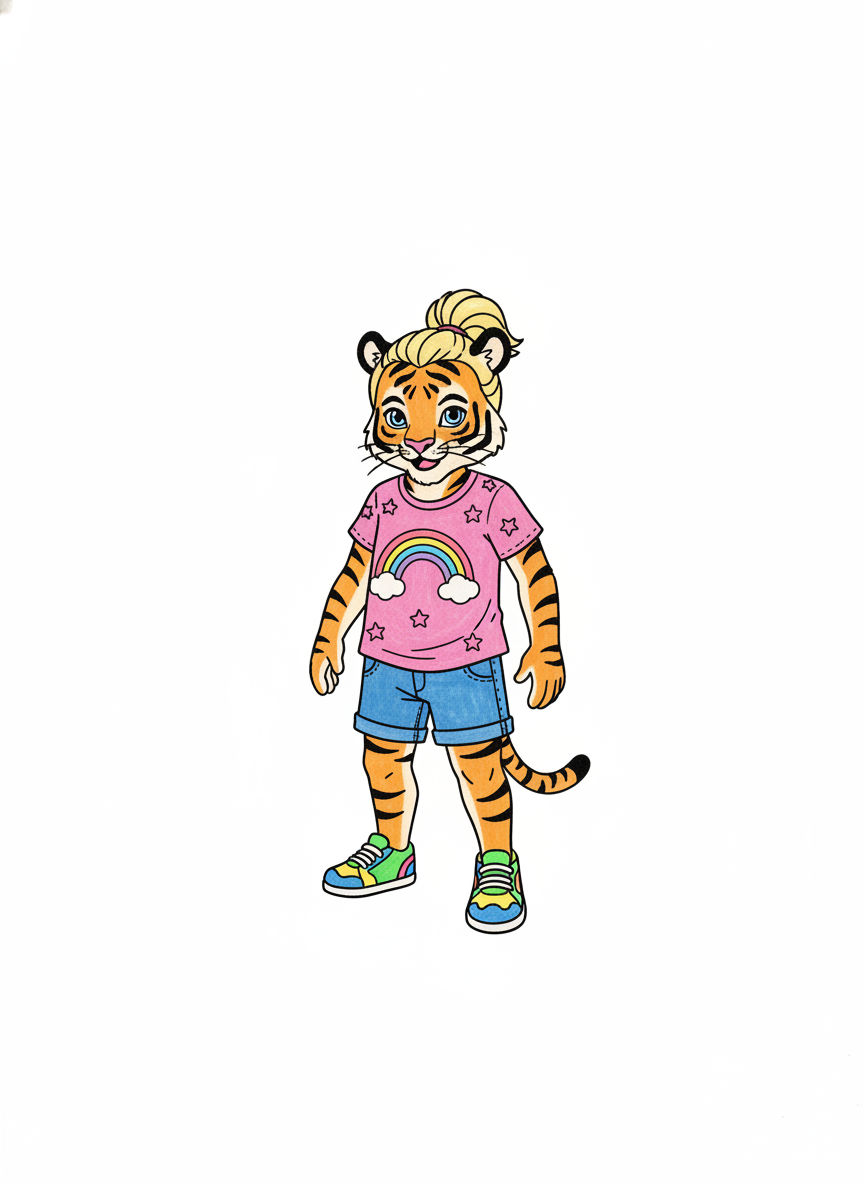 Ashley the Tigress - Classic Coloring Book