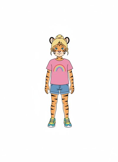 Ashley the Tiny Tiger 🐯 - Minimalist