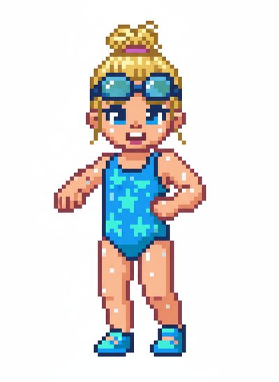 Ashley's Splashing Adventures 🌊 - Pixel Art