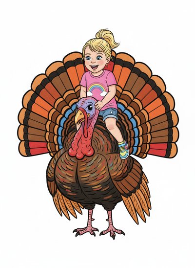 Ashley's Turkey Adventures 🦃 - Classic Coloring Book