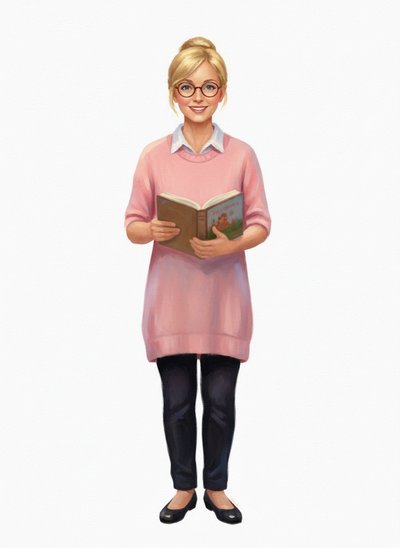 Ashley the Little Teacher 📚 - Impressionist Painting