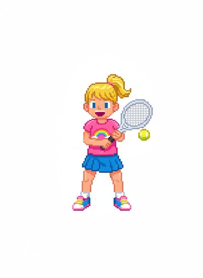 🎾 Ashley's Tennis Adventures - Pixel Art