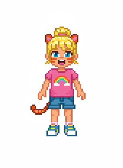 Ashley the Tiny Tiger 🐯 - Pixel Art
