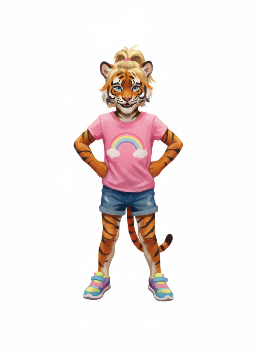 Ashley the Tigress - Impressionist Painting