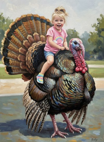 Ashley's Turkey Adventures 🦃 - Impressionist Painting