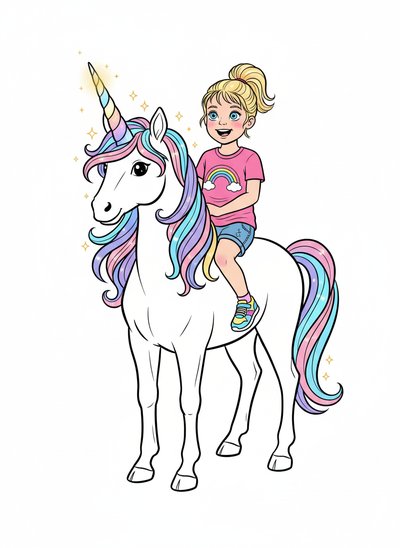 Ashley's Unicorn Adventures 🌈 - Classic Coloring Book