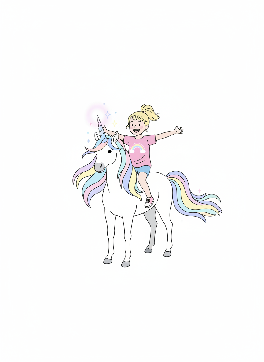 Ashley the Enchanted Unicorn - Minimalist