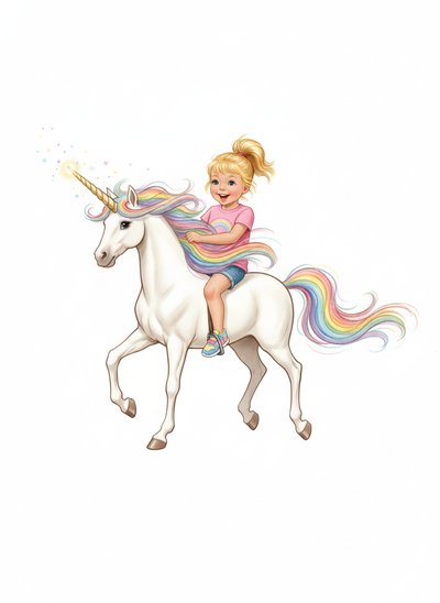 Ashley's Unicorn Adventures 🌈 - Vintage Storybook