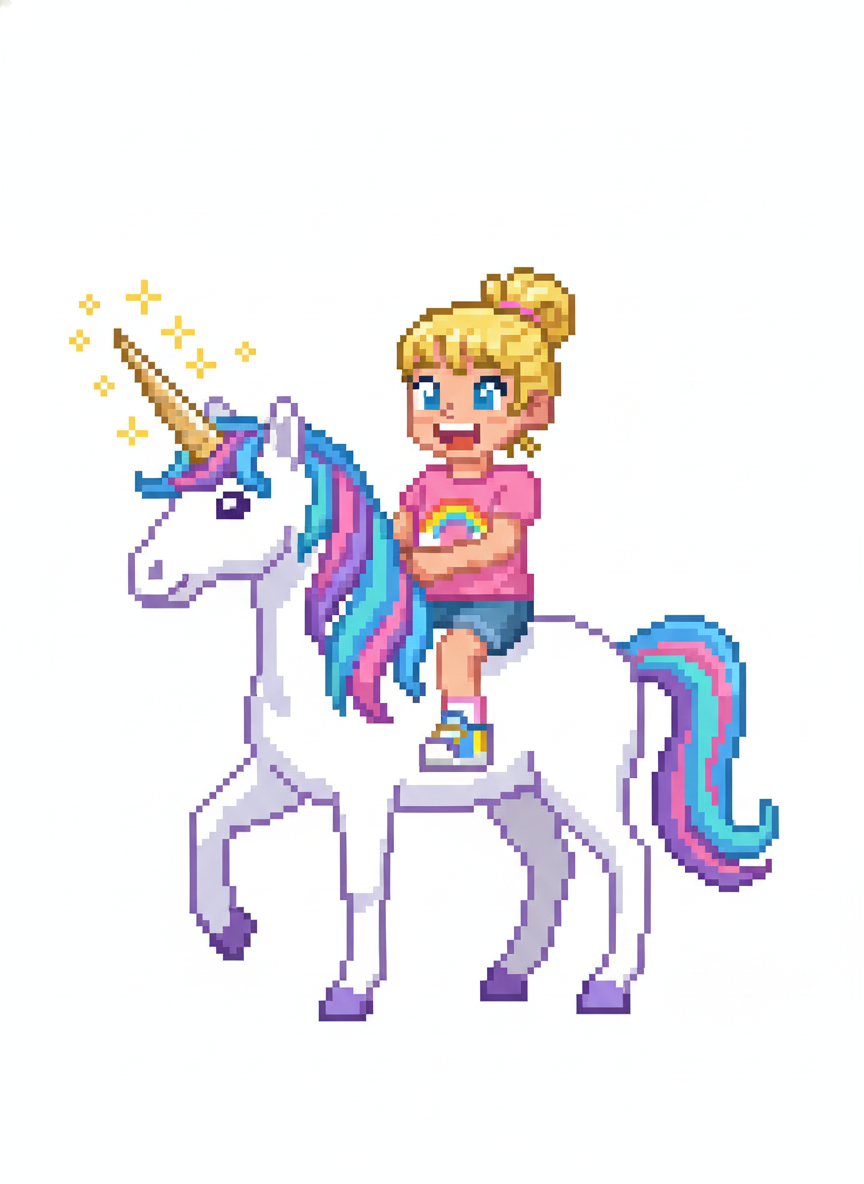 Ashley the Enchanted Unicorn - Pixel Art
