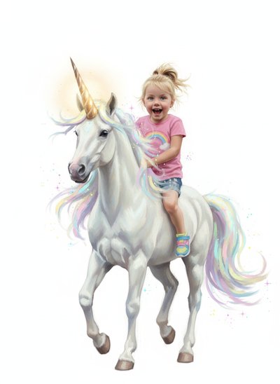 Ashley's Unicorn Adventures 🌈 - Impressionist Painting