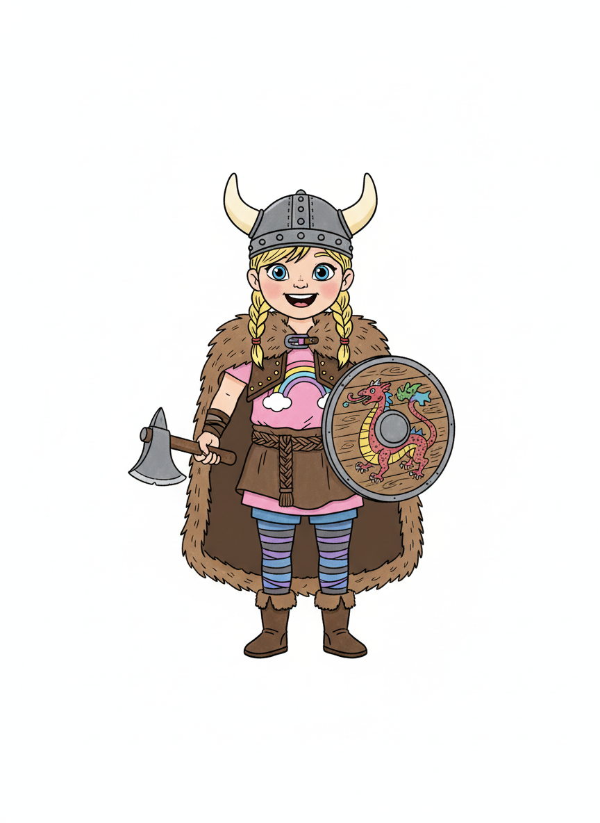 Viking Ashley - Classic Coloring Book