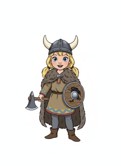 Ashley the Adventurous Viking 🛡️ - Golden Age Animation