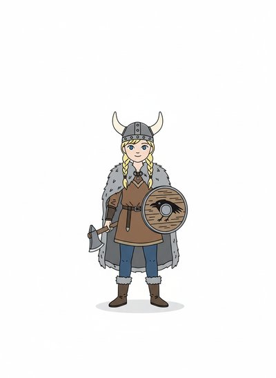 Ashley the Adventurous Viking 🛡️ - Minimalist