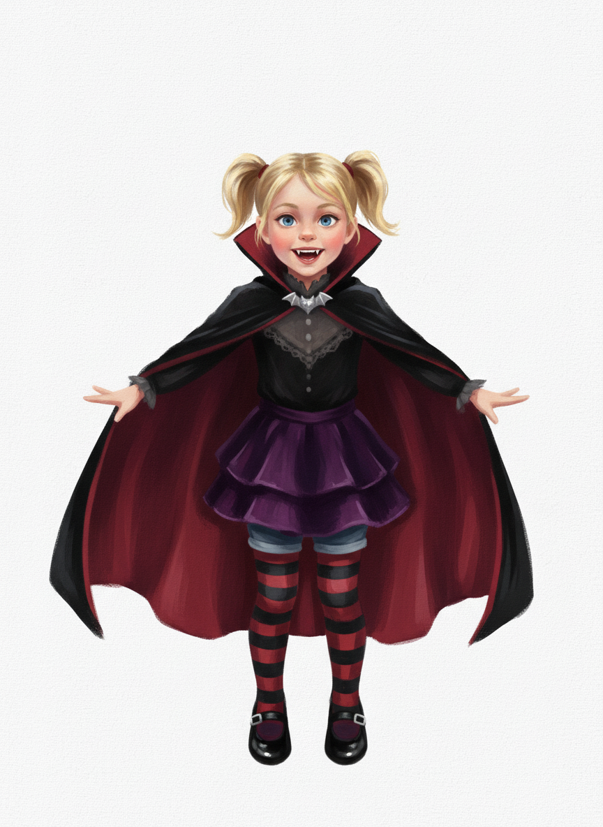 Ashlyn the Vampiress - Impressionist Painting