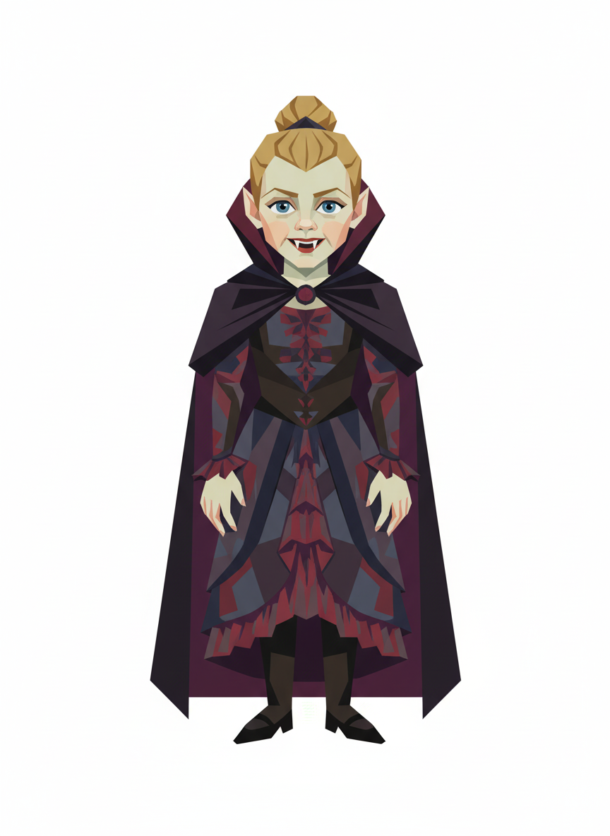 Ashlyn the Vampiress - Cubist Painting