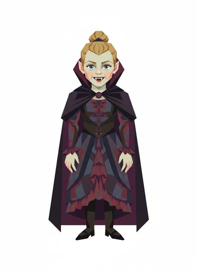 Ashley's Vampire Wonderland 🦇 - Cubist Painting