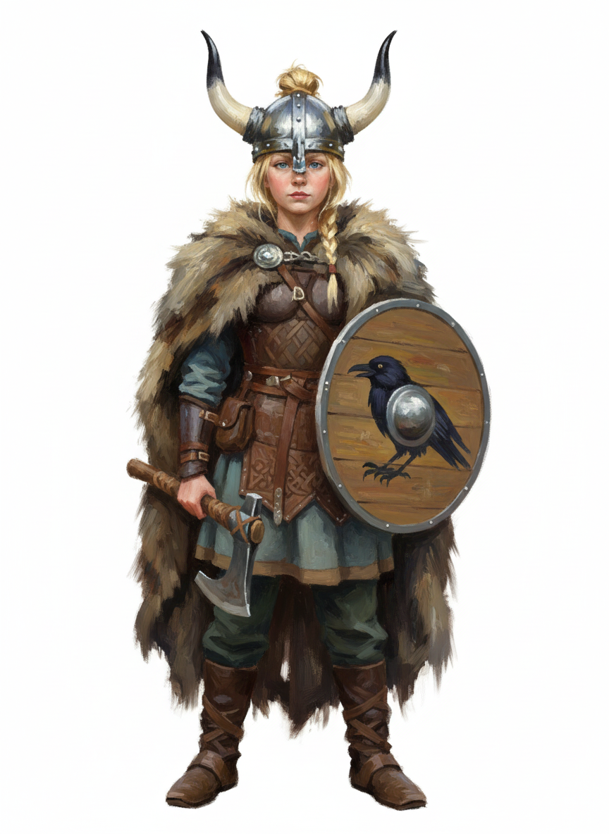 Viking Ashley - Impressionist Painting