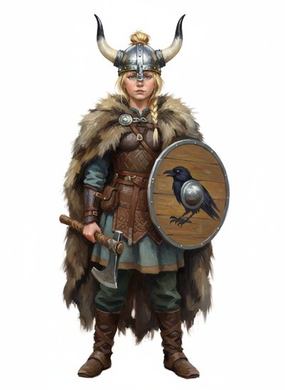 Ashley the Adventurous Viking 🛡️ - Impressionist Painting