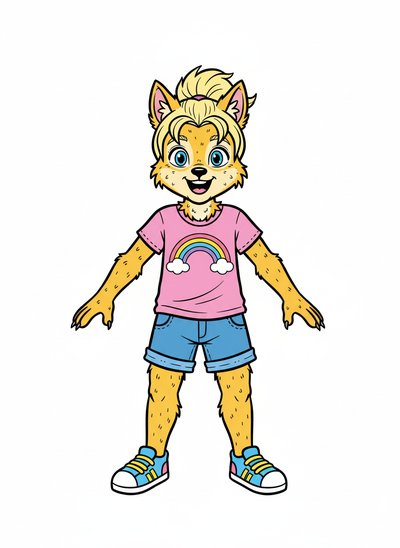 Ashley's Fluffy Werewolf Adventure - Classic Coloring Book