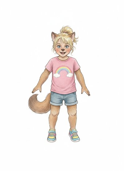 Ashley's Fluffy Werewolf Adventure - Gentle Pencil