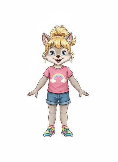 Ashley's Fluffy Werewolf Adventure - Vintage Storybook