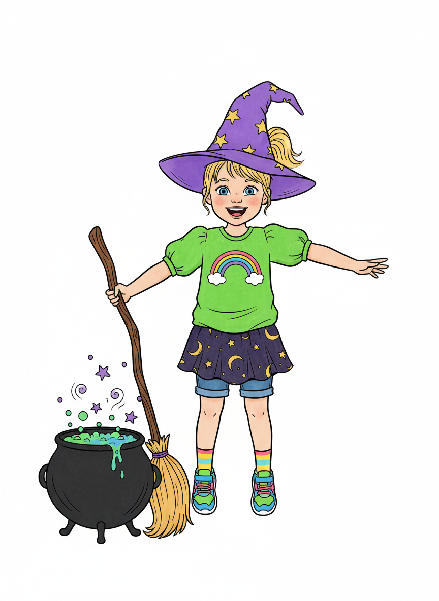 Ashley the Whimsical Witch - Classic Coloring Book