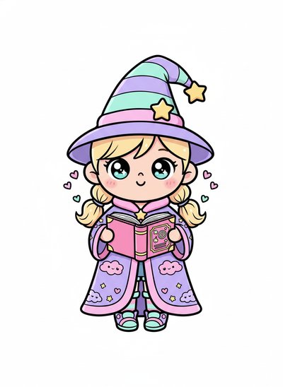 Ashley's Wizard Whirl 🌟 - Kawaii Cute