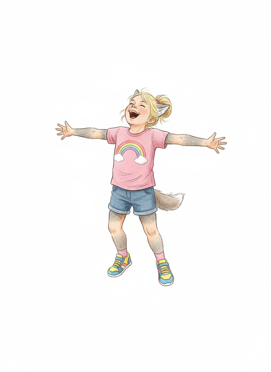 Ashley the Wolf Girl - Gentle Pencil