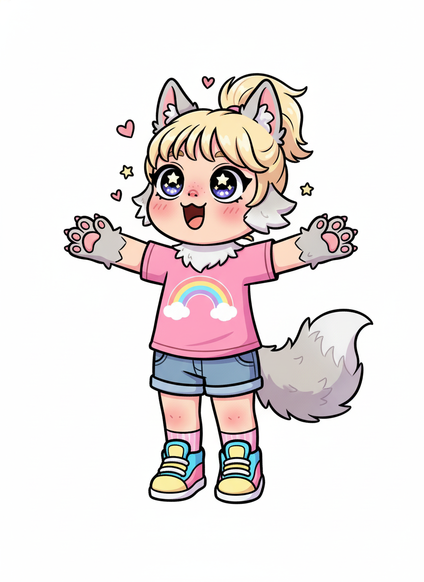 Ashley the Wolf Girl - Kawaii Cute