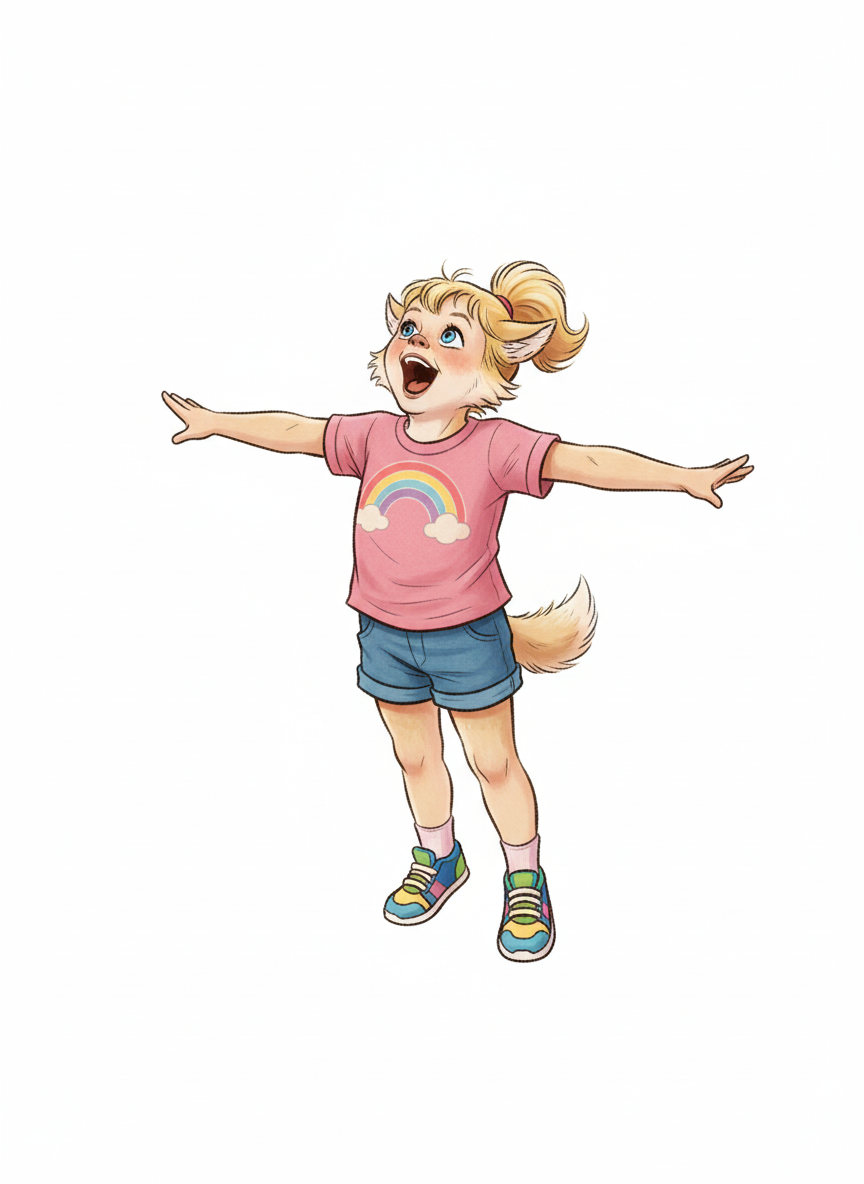 Ashley the Wolf Girl - Vintage Storybook