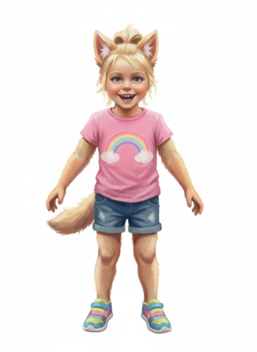 Ashley's Wolfie Wonder - Impressionist Painting