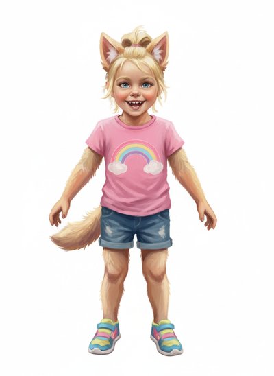 Ashley's Fluffy Werewolf Adventure - Impressionist Painting