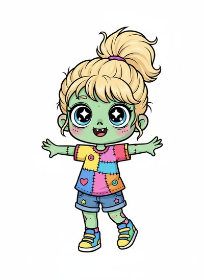 Ashley's Zombie Adventures 🎨 - Kawaii Cute