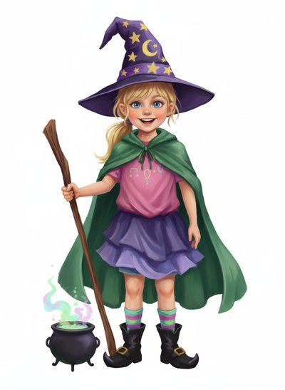 Ashley the Enchanting Witch 🌟 - Impressionist Painting