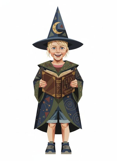 Ashley's Wizard Whirl 🌟 - Cubist Painting