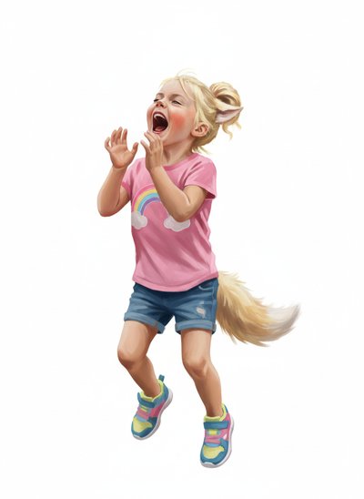 Ashley the Wolf Cub 🐺 - Impressionist Painting