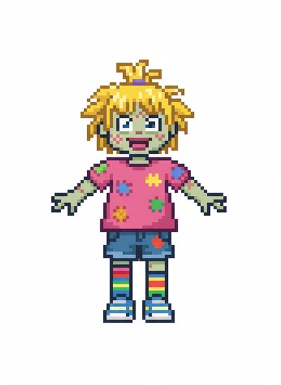 Ashley's Zombie Adventures 🎨 - Pixel Art
