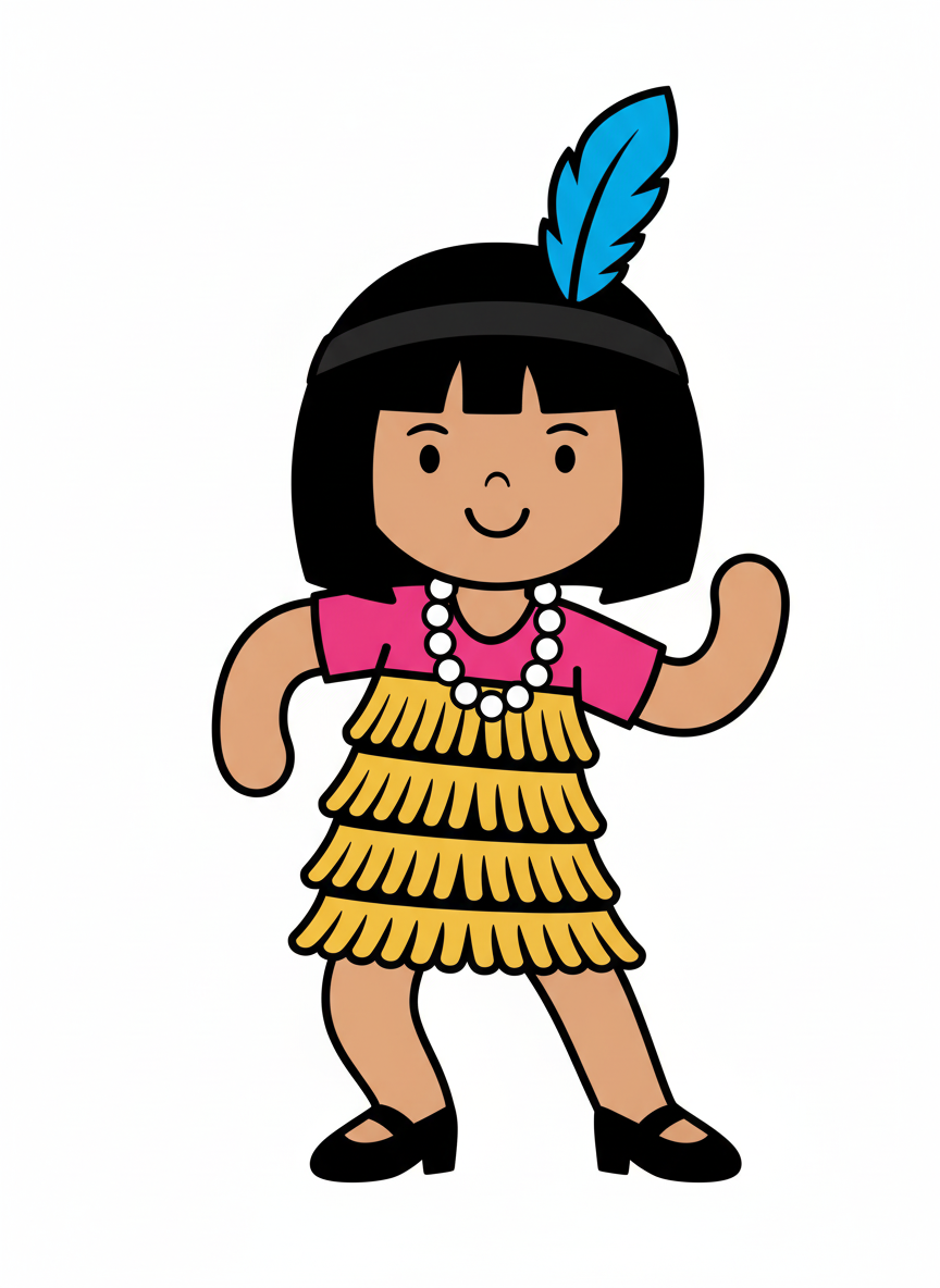 Gabriela the Glam Flapper - Preschool Simple