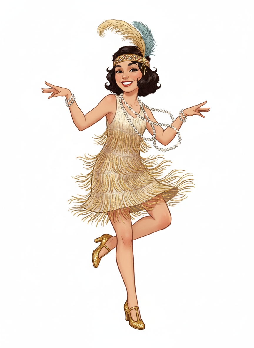 Gabriela the Glam Flapper - Vintage Storybook