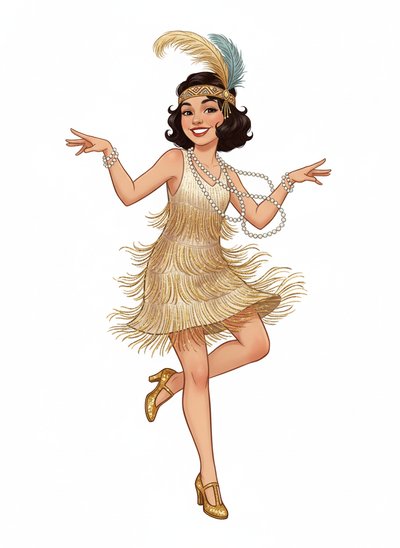 Gabriela's Flapper Fantasy 🌟 - Vintage Storybook