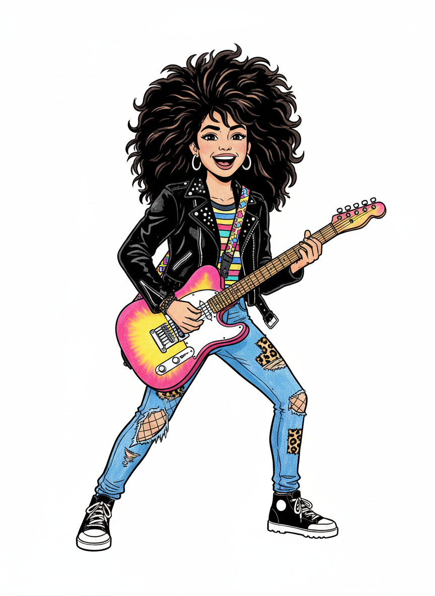 Gabriela the Rock Star - Classic Coloring Book