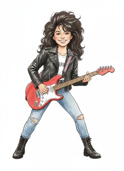 Gabriela's Rock Star Vibe 🎸 - Gentle Pencil