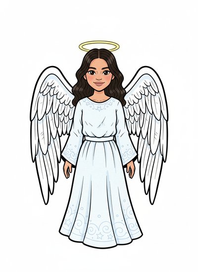 Gabriela's Angelic Dreams 🌟 - Classic Coloring Book